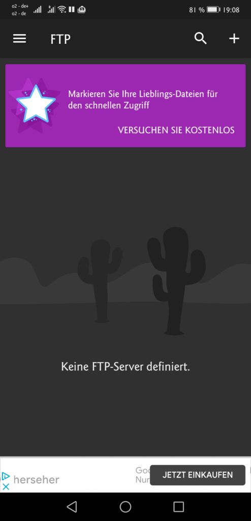 Leerer FTP Ordner