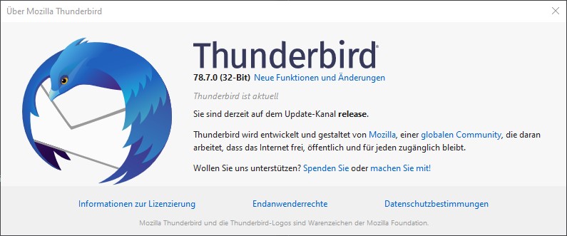 thunderbird 64 bit for windows 10