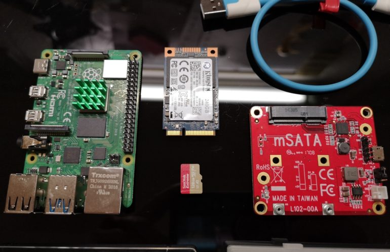Raspberry Pi 3B+ von USB Stick oder mSATA Festplatte booten